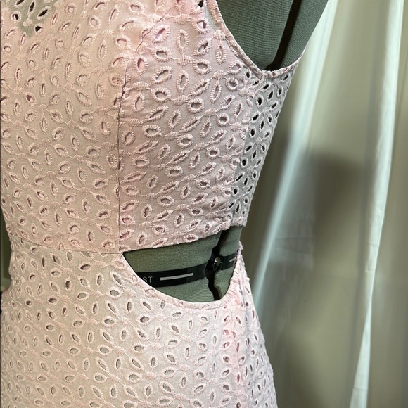 Buckle Pink Cut Out Ruffled Mini Dress - Picture 4 of 5